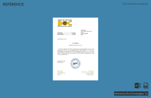 Sri Lanka BOC Referenzbeispiel Vorschau